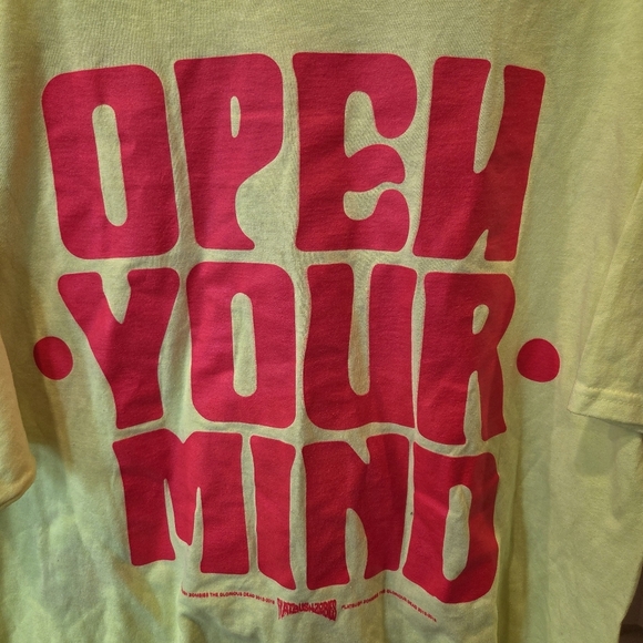 Flatbush Zombies Acid Eyes Tee Men's 2xl Neon Yellow Open Your Mind - Picture 5 of 13